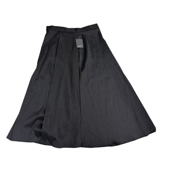 NWT Marina Black A-Line Skirt XL Elegant Midi Silhouette - Picture 1 of 5
